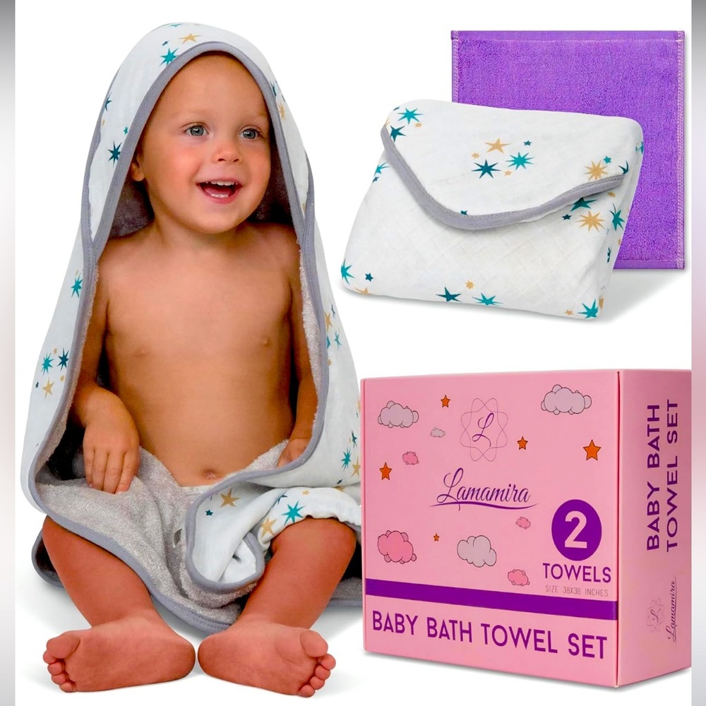BRAND NEW ORGANIC BABY TOWEL SET